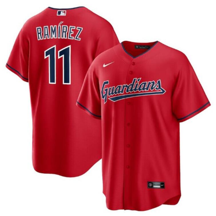 Youth Cleveland Guardians #11 José Ramírez Red Cool Base Stitched Baseball Jersey